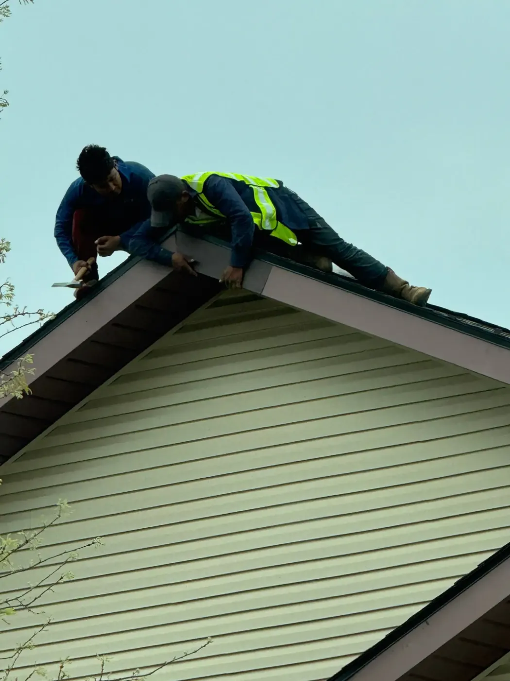 Commercial roof inspection documented in Irvington